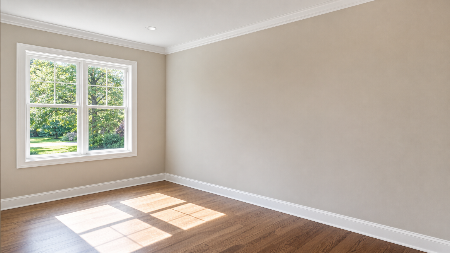 Freshly insulated wall with seamless finish and neutral colors, highlighting completed insulation work by insulation contractor